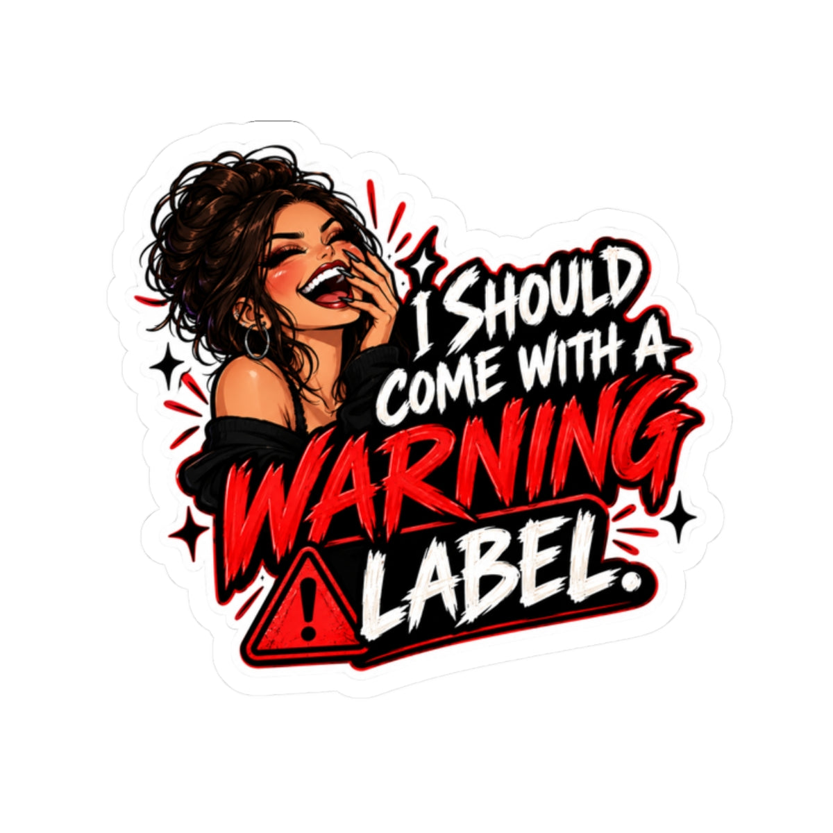 Warning label Kiss-Cut Stickers