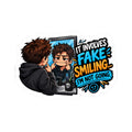 Boy fake smile Kiss-Cut Stickers
