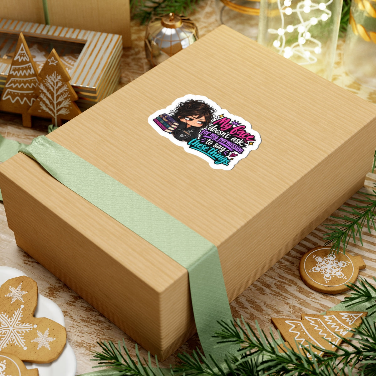 My face Kiss-Cut Stickers
