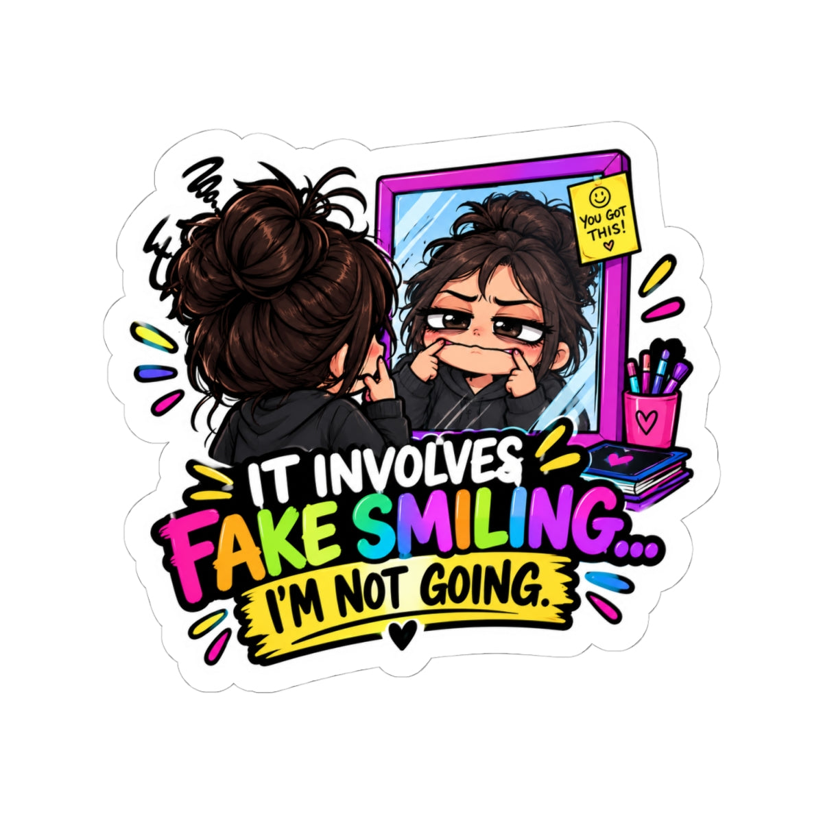 I’m not going Kiss-Cut Stickers