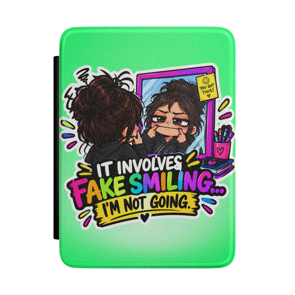 Fake smiling Kindle Case