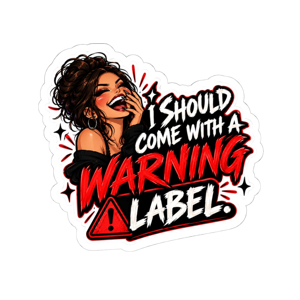 Warning label Kiss-Cut Stickers