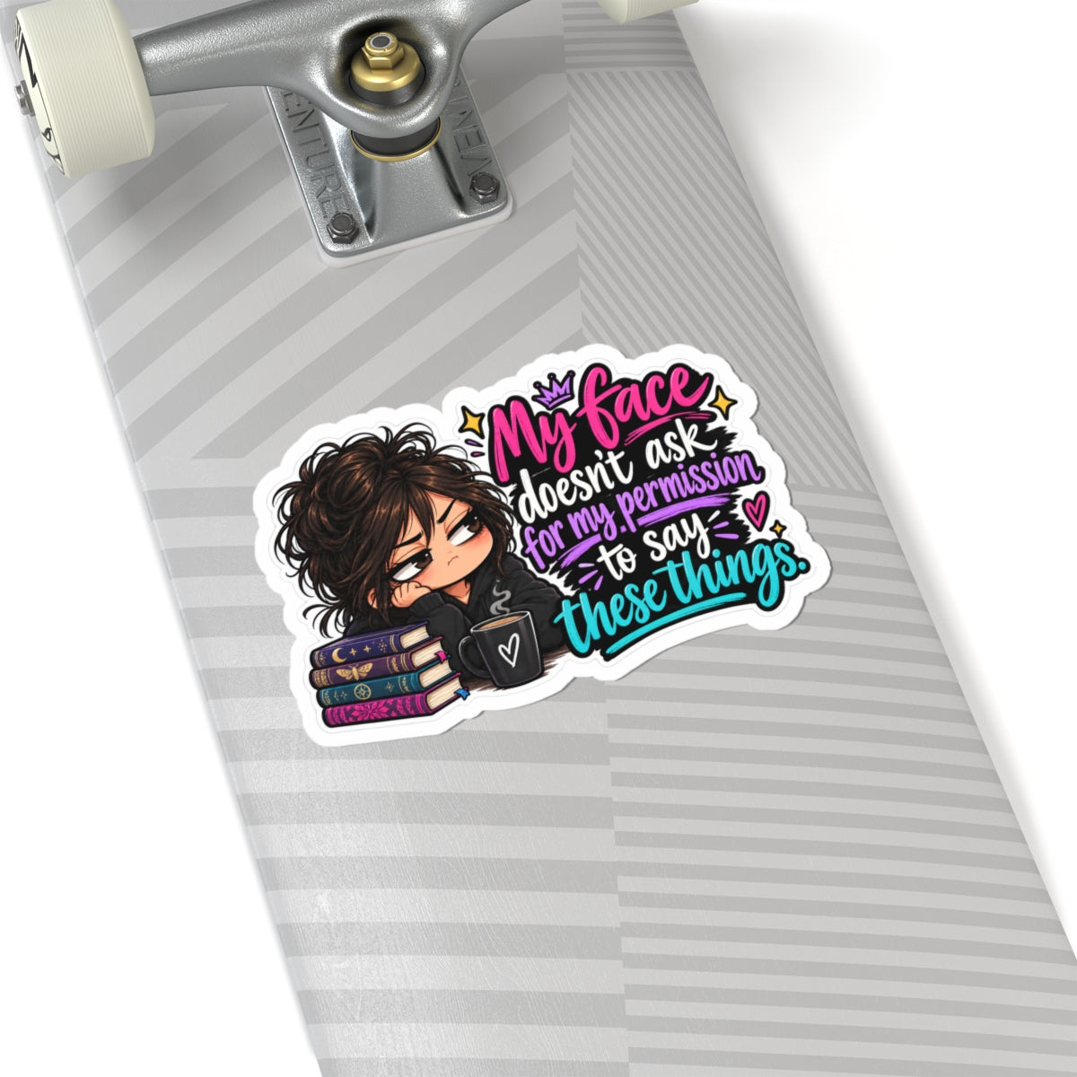 My face Kiss-Cut Stickers