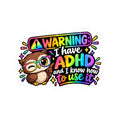 Warning Kiss-Cut Stickers
