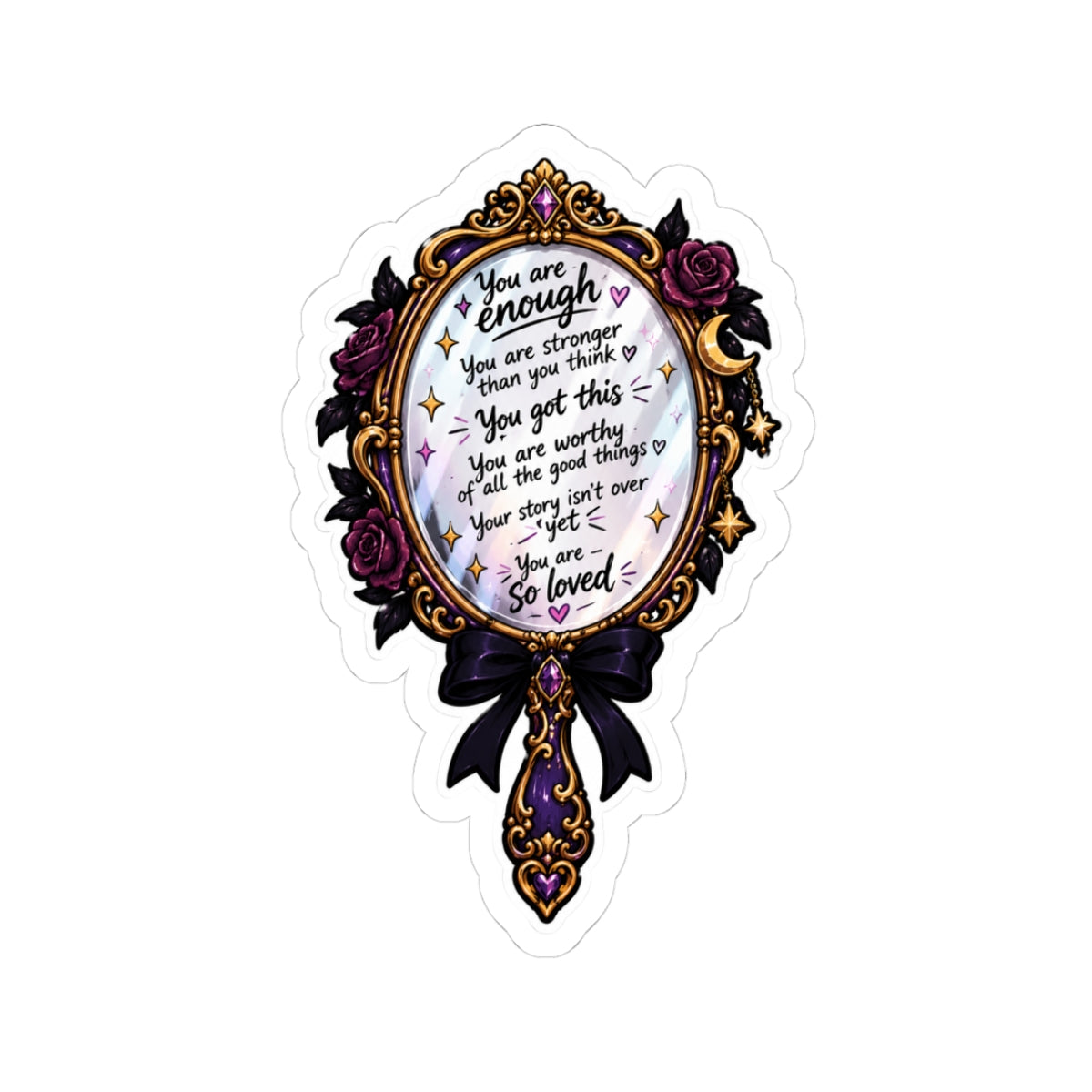 Mirror affirmations Kiss-Cut Stickers