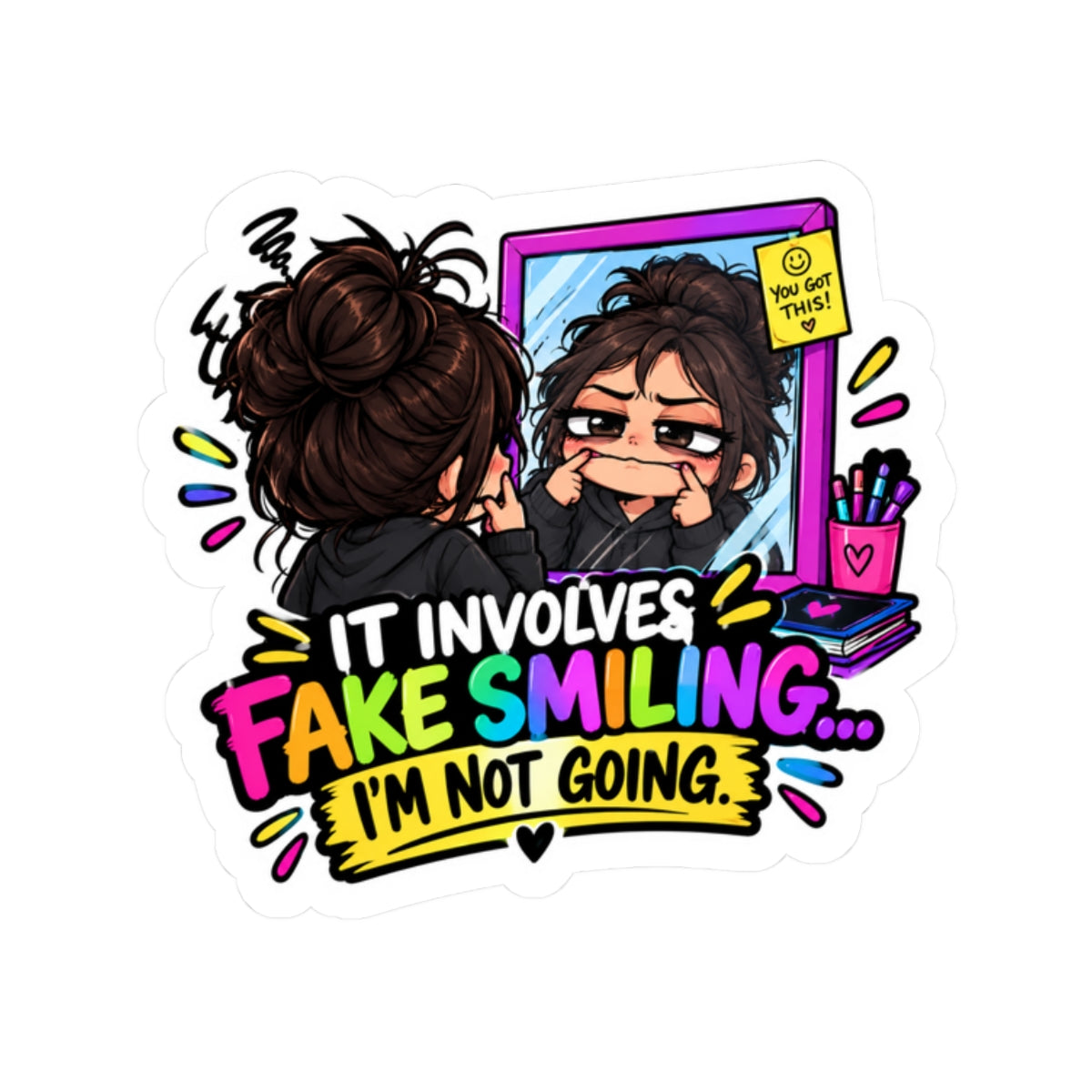 I’m not going Kiss-Cut Stickers